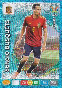 Sergio Busquets Spain Panini UEFA EURO 2020 POWER-UP - Key Player #409